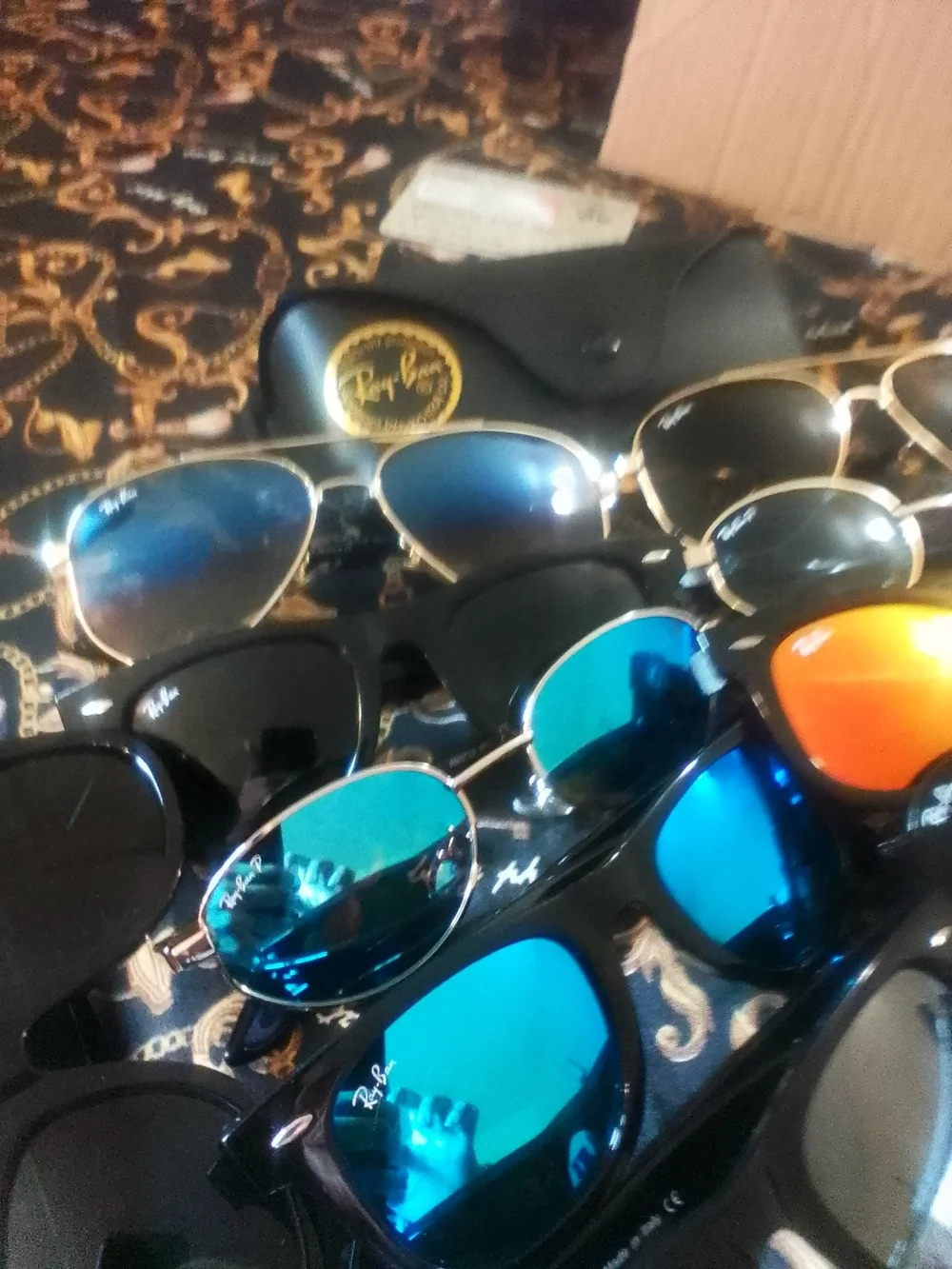 Statistics!!Gold Frame Sunglasses with Black Lenses, Statistics!!
